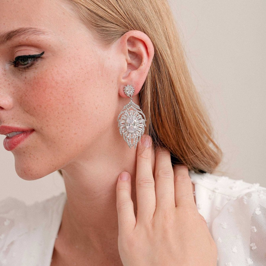 Wedding Jewellerywedding Jewellery Aria | Myla Bridal Statement Earrings