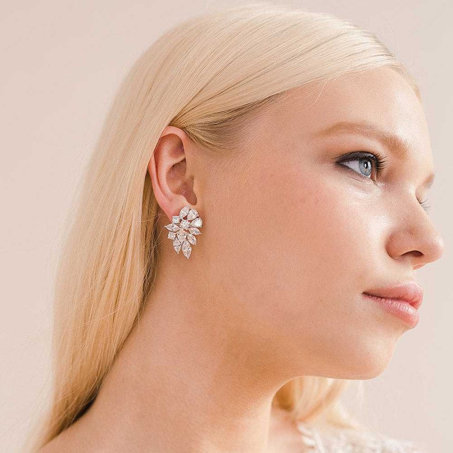 Wedding Jewellerywedding Jewellery Stephanie Browne | Rock Star Clustered Crystals Earrings